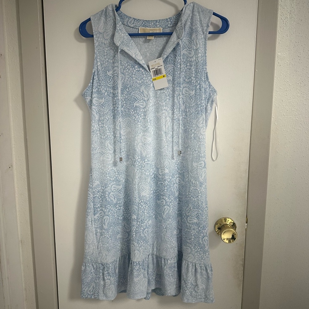 Michael Kors Pastel Blue Paisley Dress